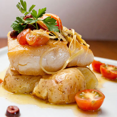 fresh fish on a platter